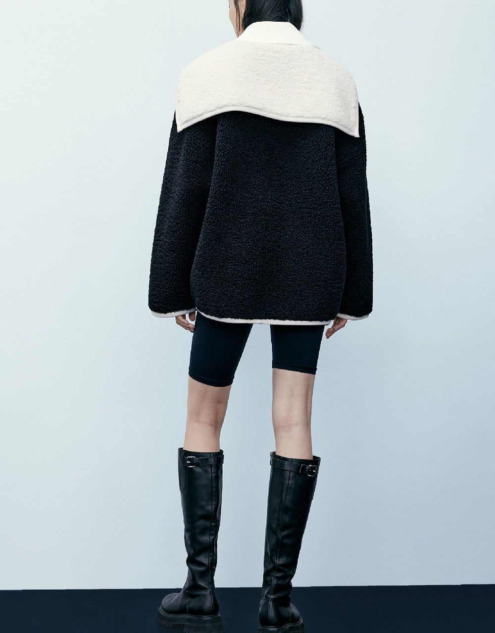 Fluffy Zipper Front Jacket sold by Urban Revivo product image thumbnail 4