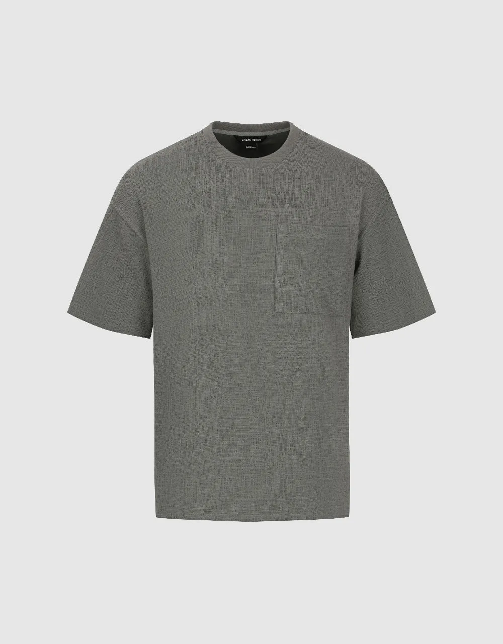 Crew Neck Straight T-Shirt sold by Urban Revivo product image thumbnail 2