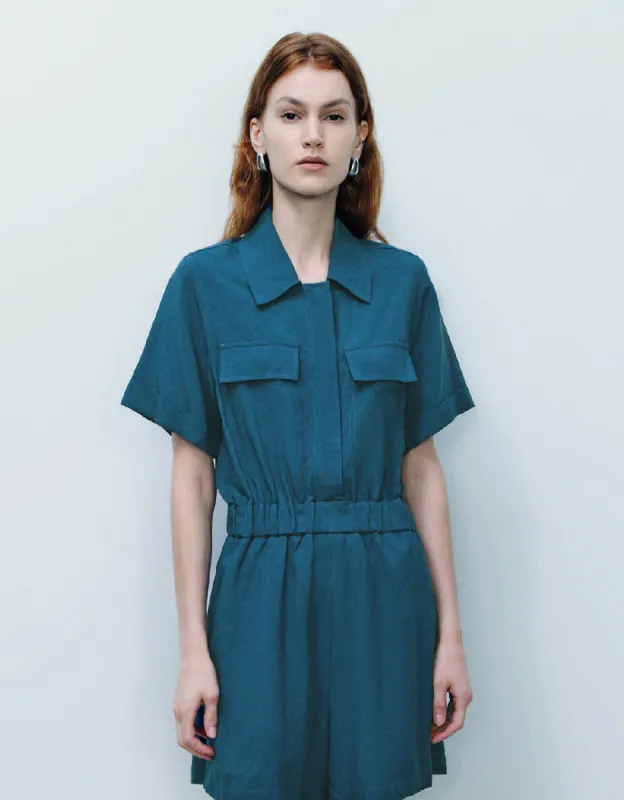 Elastic Waist Short Jumpsuit sold by Urban Revivo