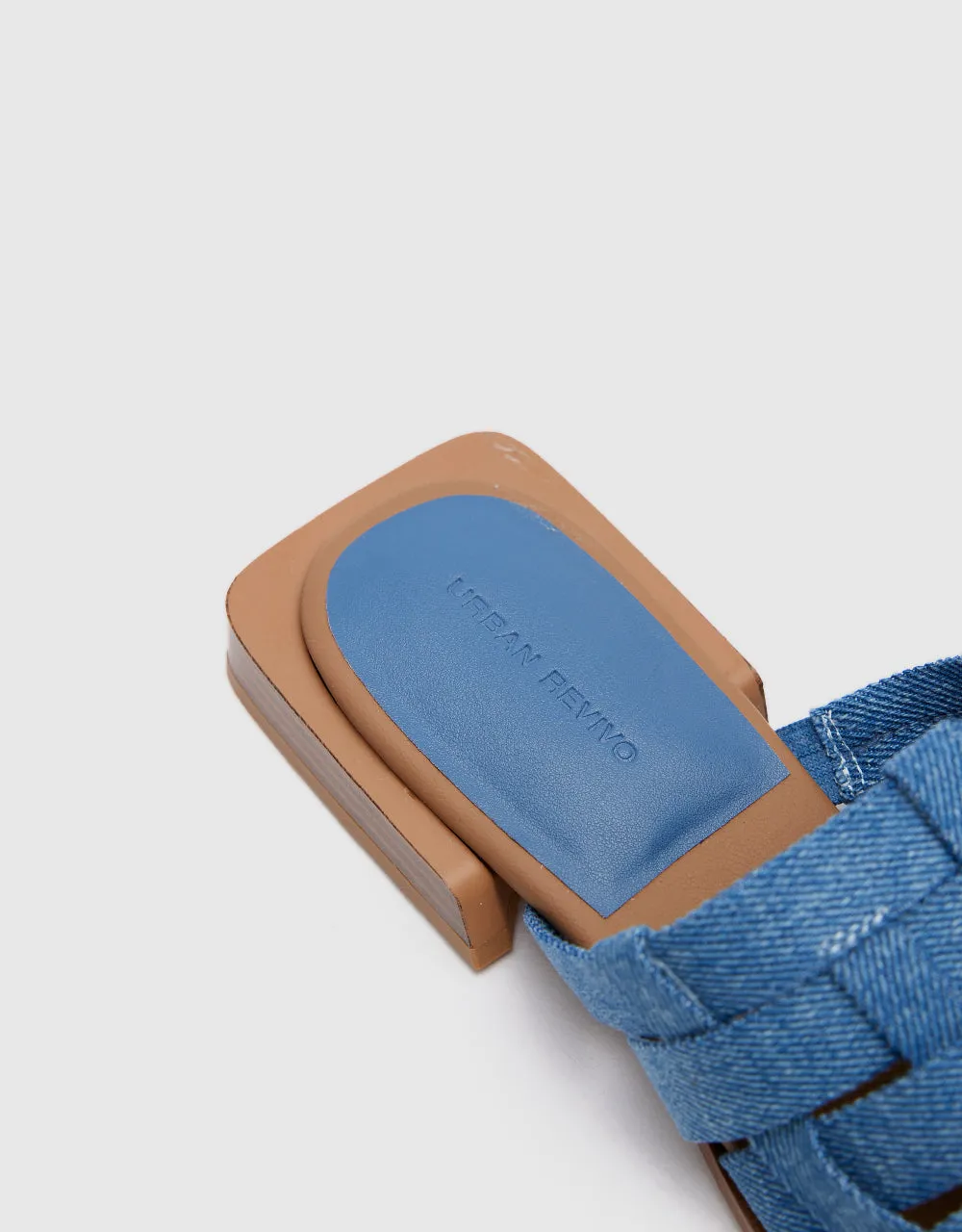 Braided Denim Square Toe Slippers sold by Urban Revivo product image thumbnail 5