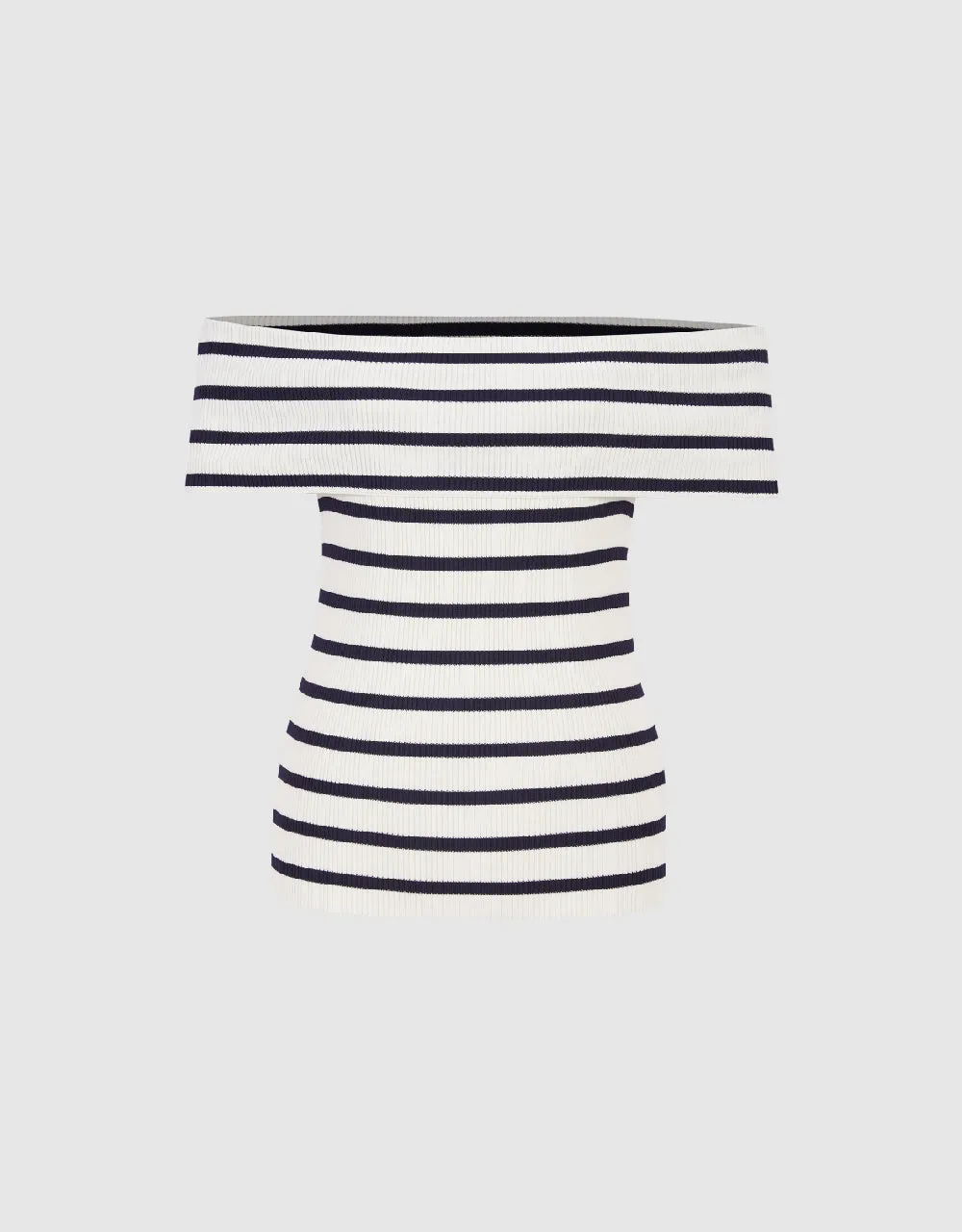 Striped Sleeveless Off-Shoulder Knitted Top sold by Urban Revivo product image thumbnail 2