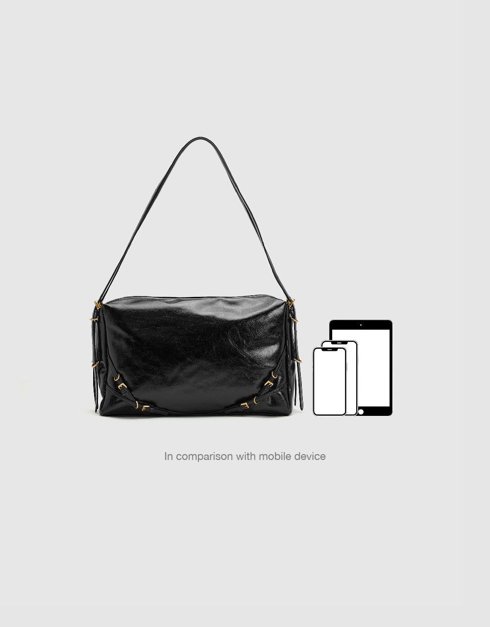 Vegan Leather Shoulder Bag sold by Urban Revivo product image thumbnail 3