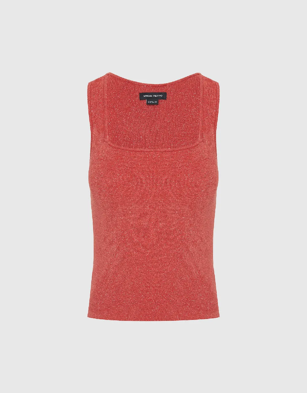 Square-cut Collar Knitted Tank Top sold by Urban Revivo product image thumbnail 2