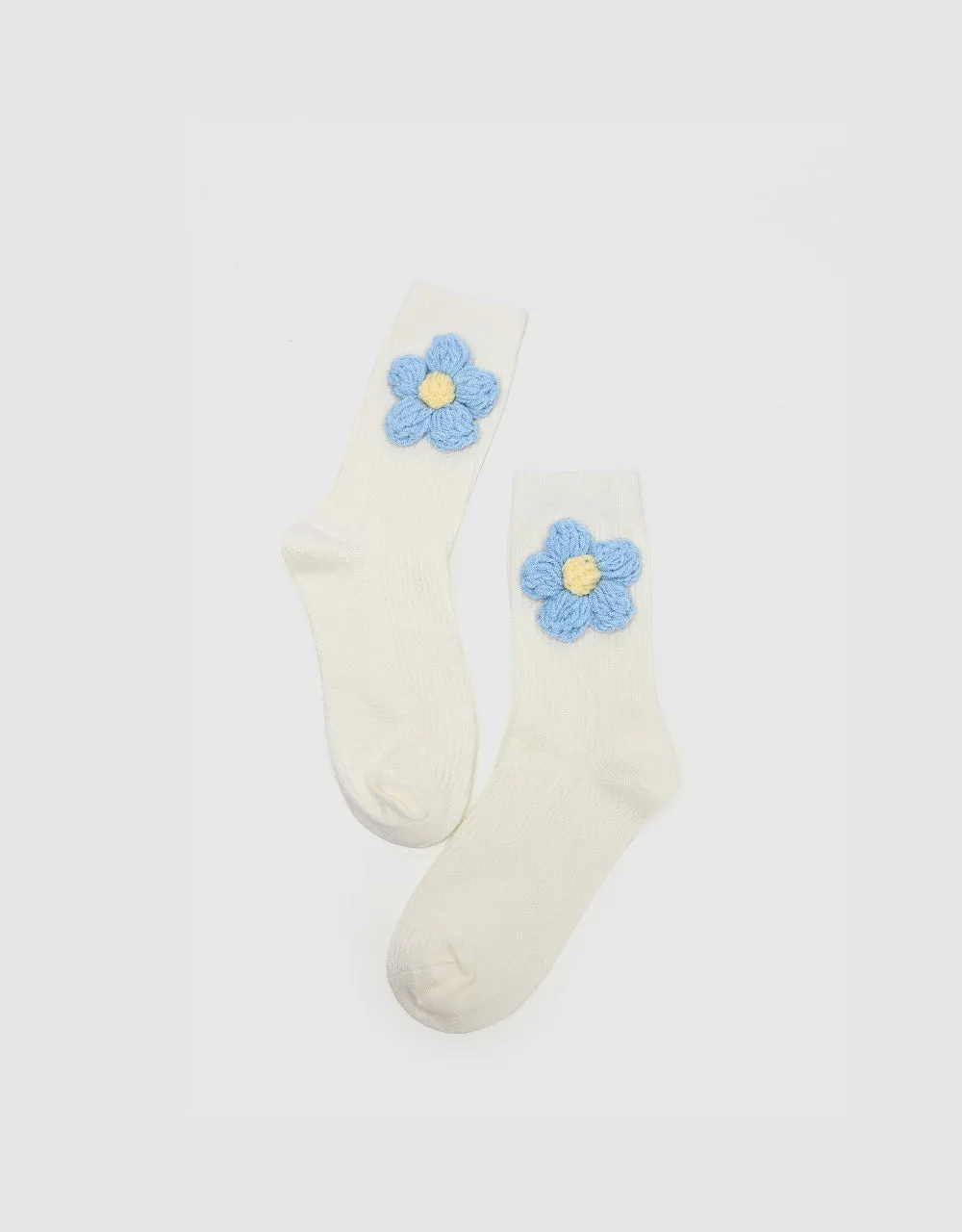 Flower Décor Mid-Length Socks sold by Urban Revivo