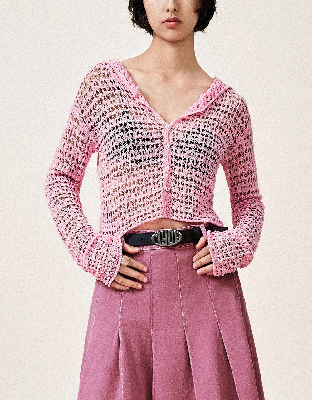 Hooded Knitted T-Shirt sold by Urban Revivo product image thumbnail 2