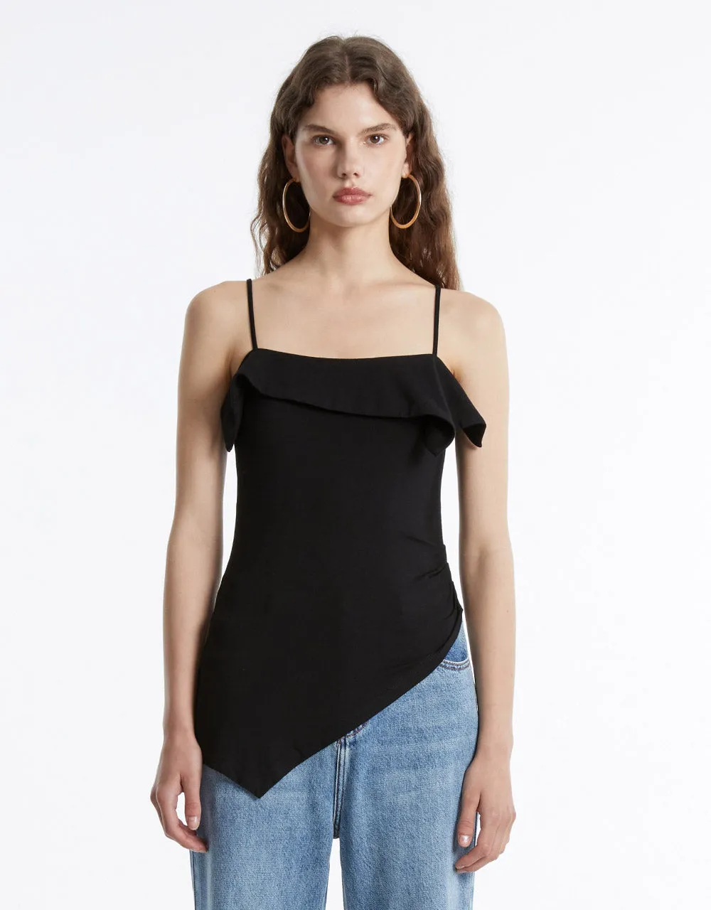 Ruffled Asymmetric Top sold by Urban Revivo product image thumbnail 3
