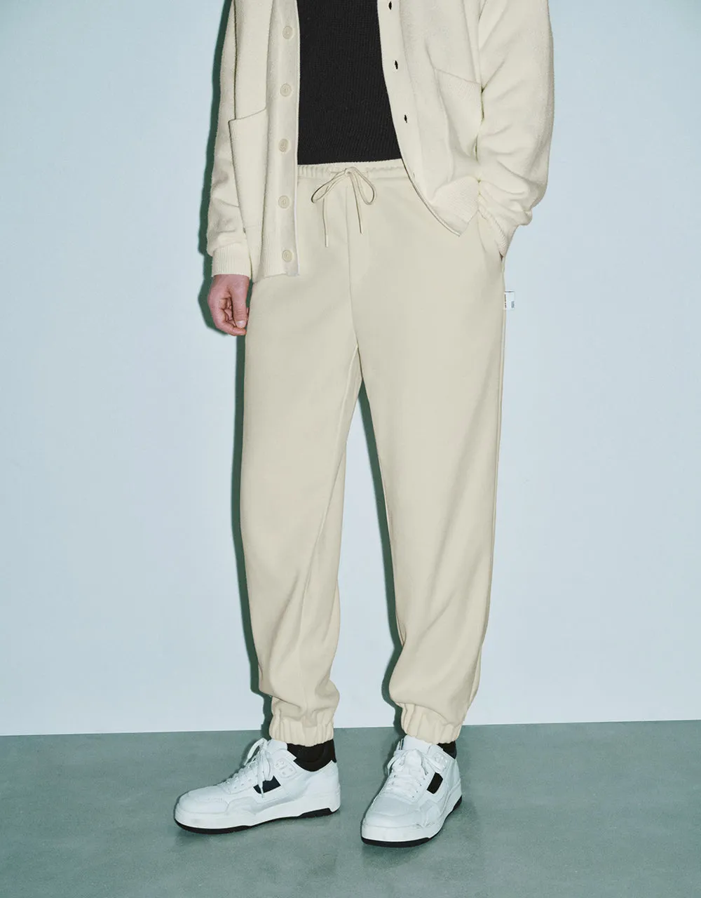 Drawstring Waist Knitted Jogger Pants sold by Urban Revivo product image thumbnail 4