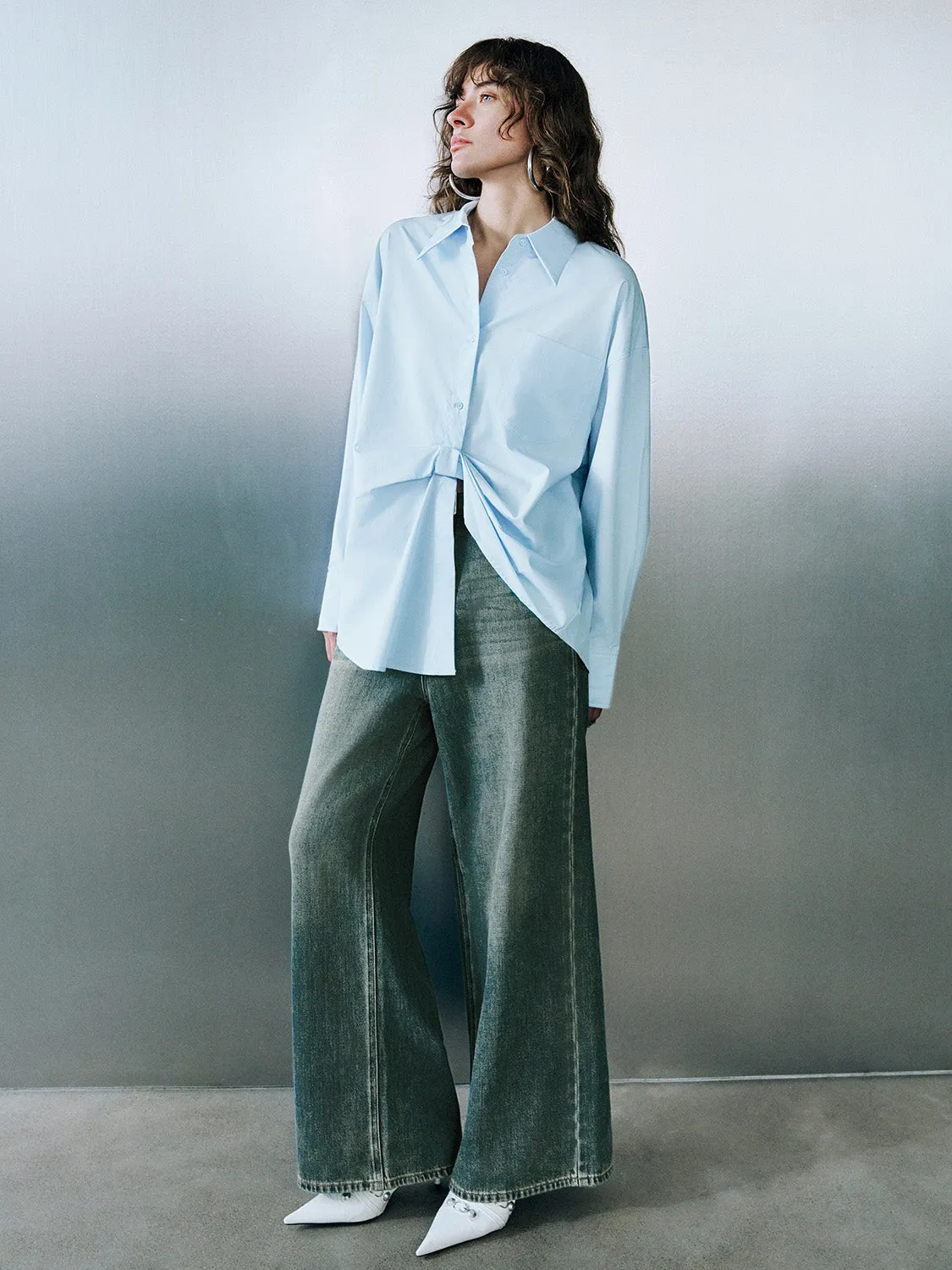 Button Up Loose Shirt sold by Urban Revivo product image thumbnail 5