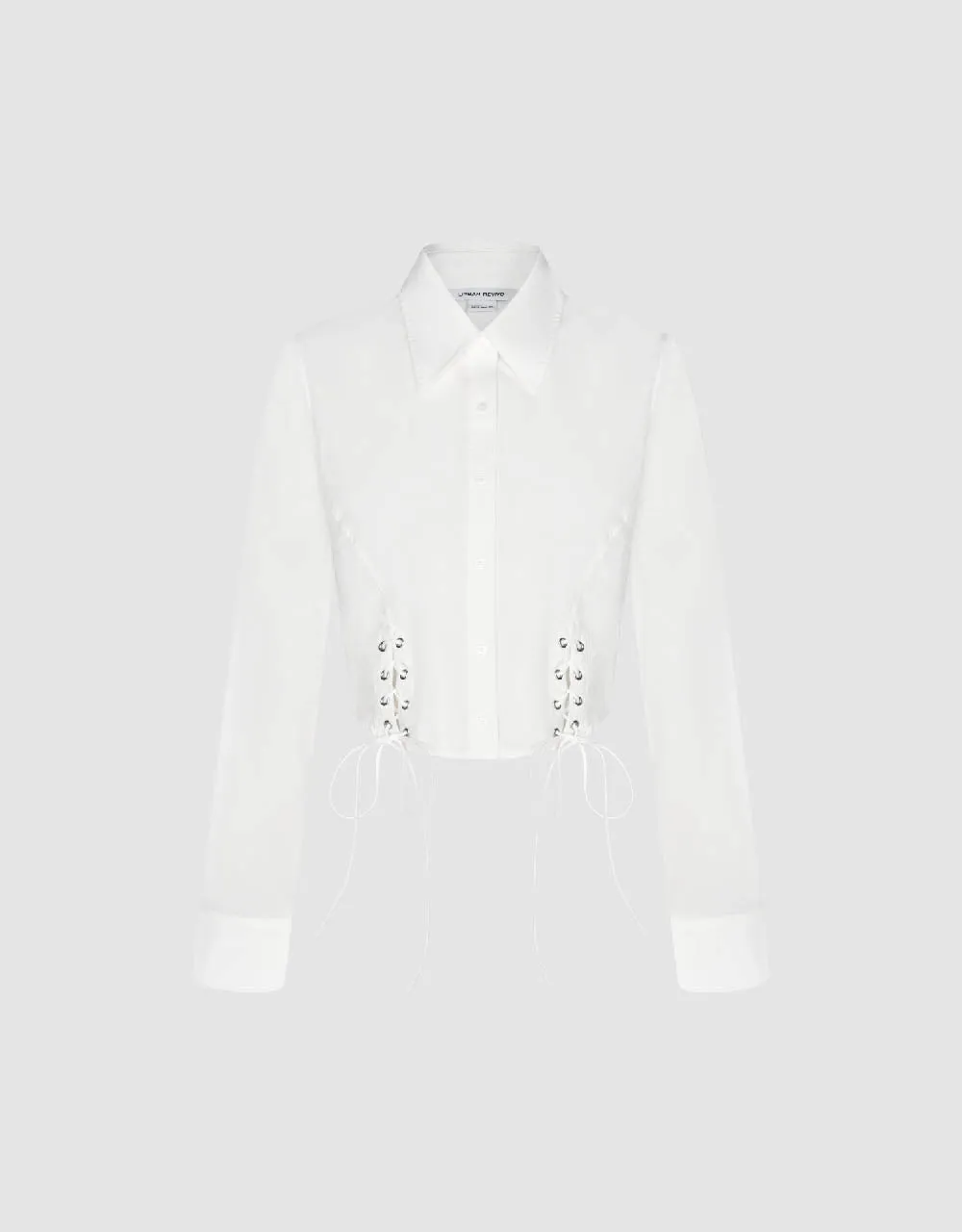 Lace Up Side Cropped Shirt sold by Urban Revivo product image thumbnail 2