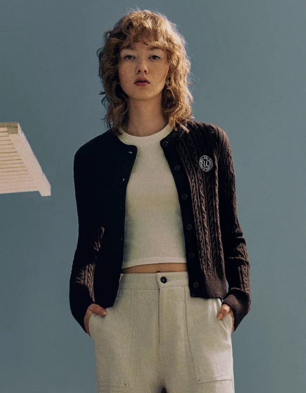 Crew Neck Knitted Cardigan sold by Urban Revivo