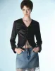 Tie Front V-Neck Skinny Shirt sold by Urban Revivo