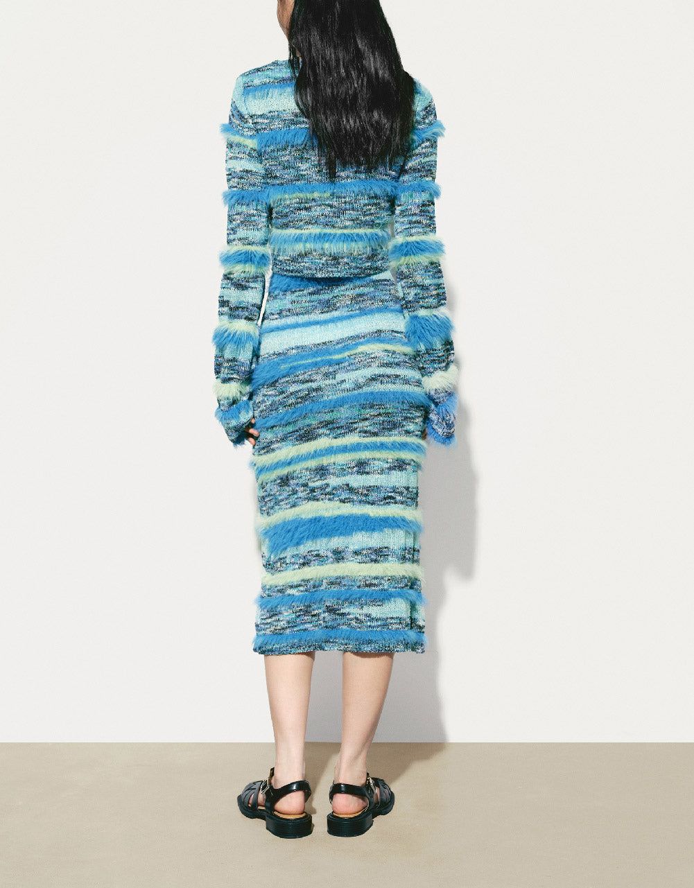 Tie Front Striped Knitted Cardigan sold by Urban Revivo product image thumbnail 4