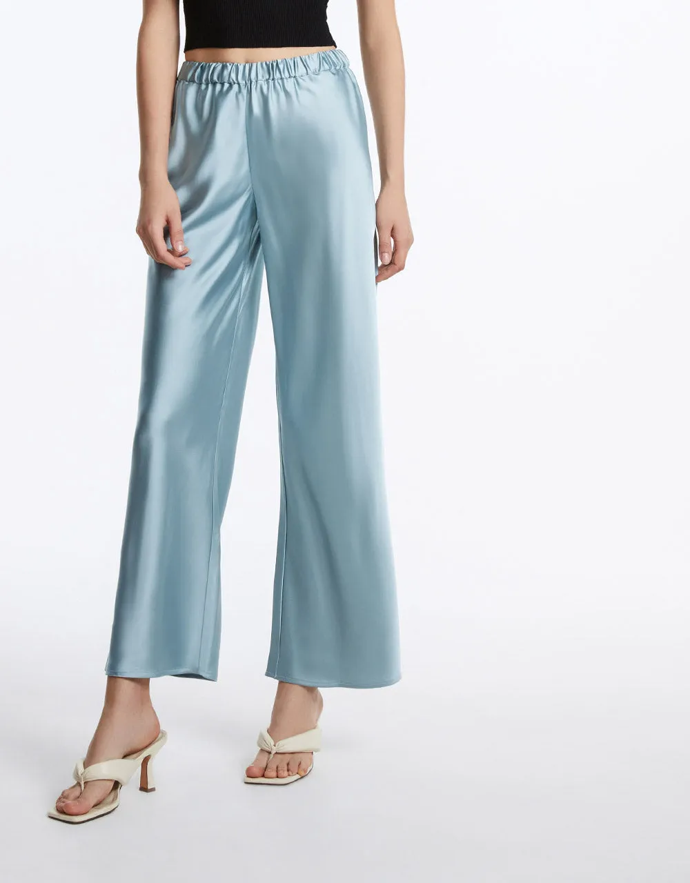 Elastic Waist Wide Leg Pants sold by Urban Revivo product image thumbnail 3