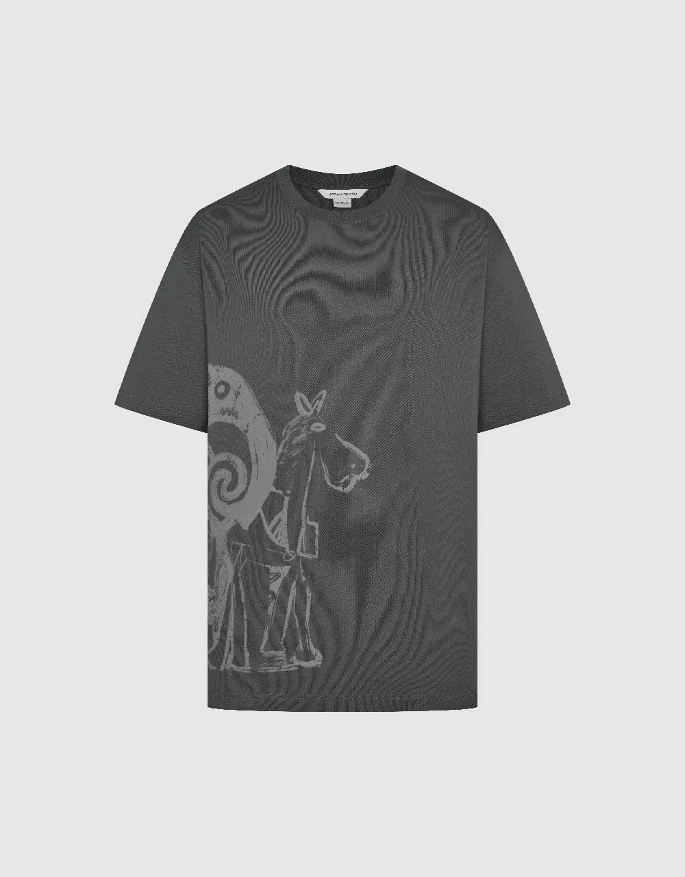 Printed Crew Neck Straight T-Shirt sold by Urban Revivo product image thumbnail 2