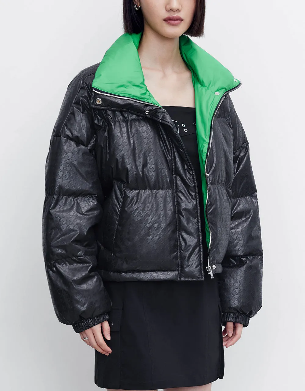 Zipper Front Stand Collar Down Jacket sold by Urban Revivo product image thumbnail 3
