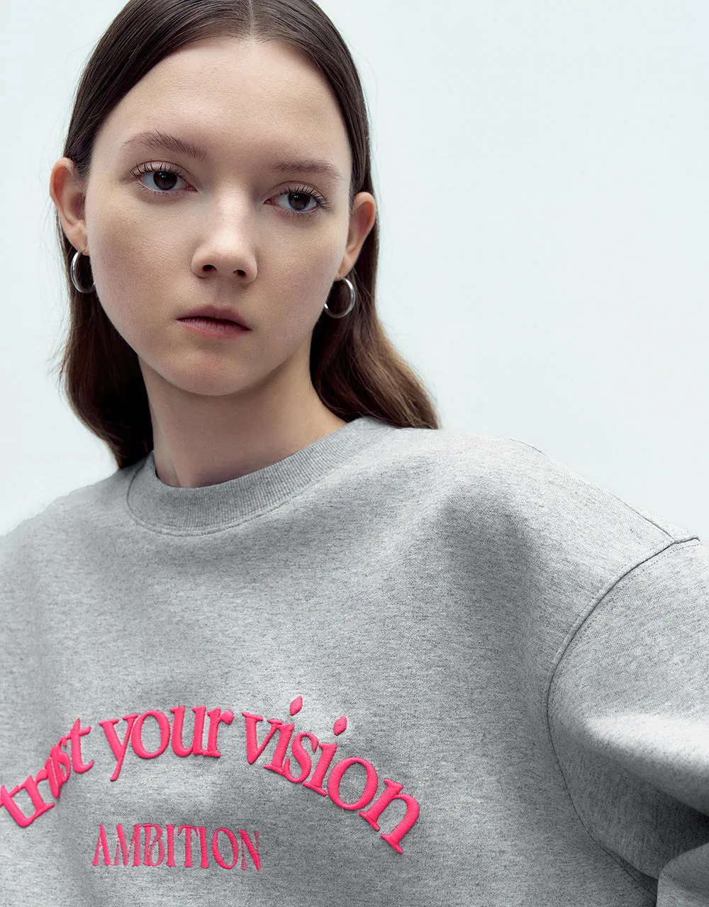 Printed Crew Neck Loose Sweatshirt sold by Urban Revivo product image thumbnail 5