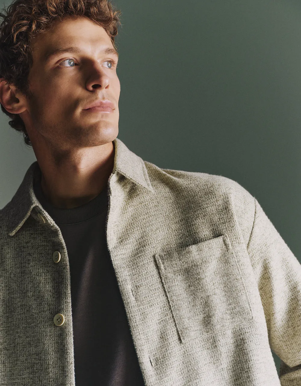 Button Up Woolen Jacket sold by Urban Revivo product image thumbnail 4