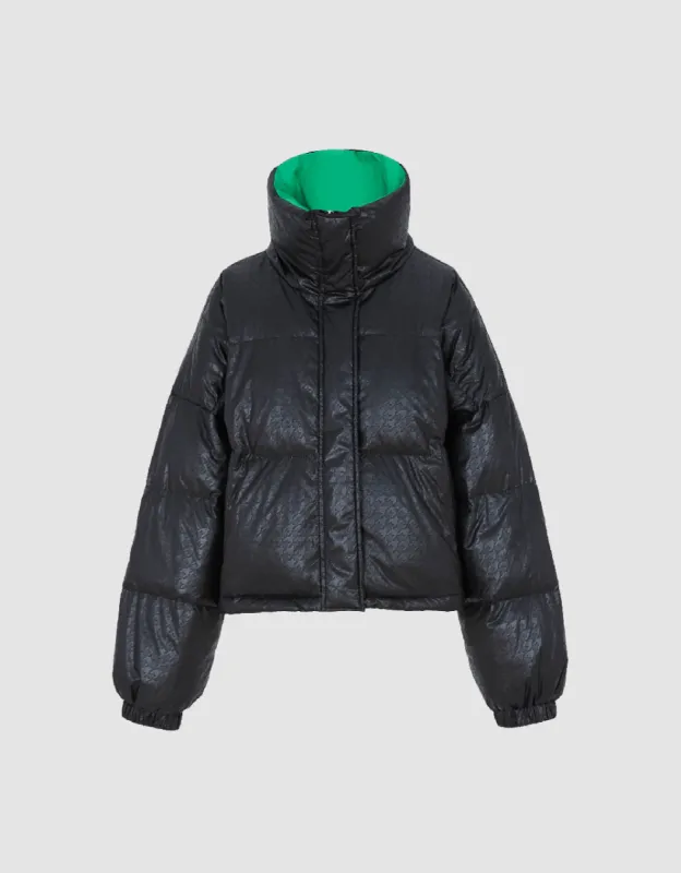 Zipper Front Stand Collar Down Jacket sold by Urban Revivo