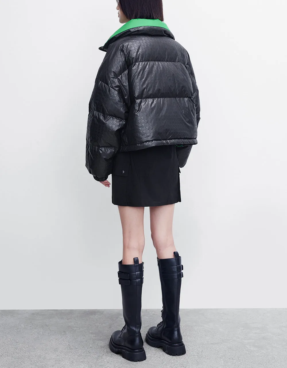 Zipper Front Stand Collar Down Jacket sold by Urban Revivo product image thumbnail 4