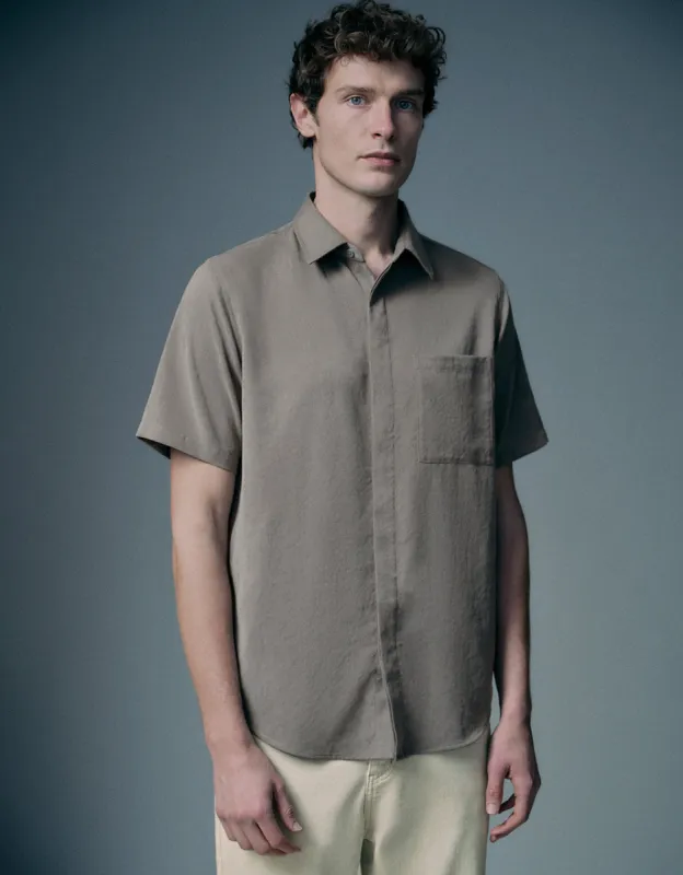 Button Up A-Line Shirt sold by Urban Revivo