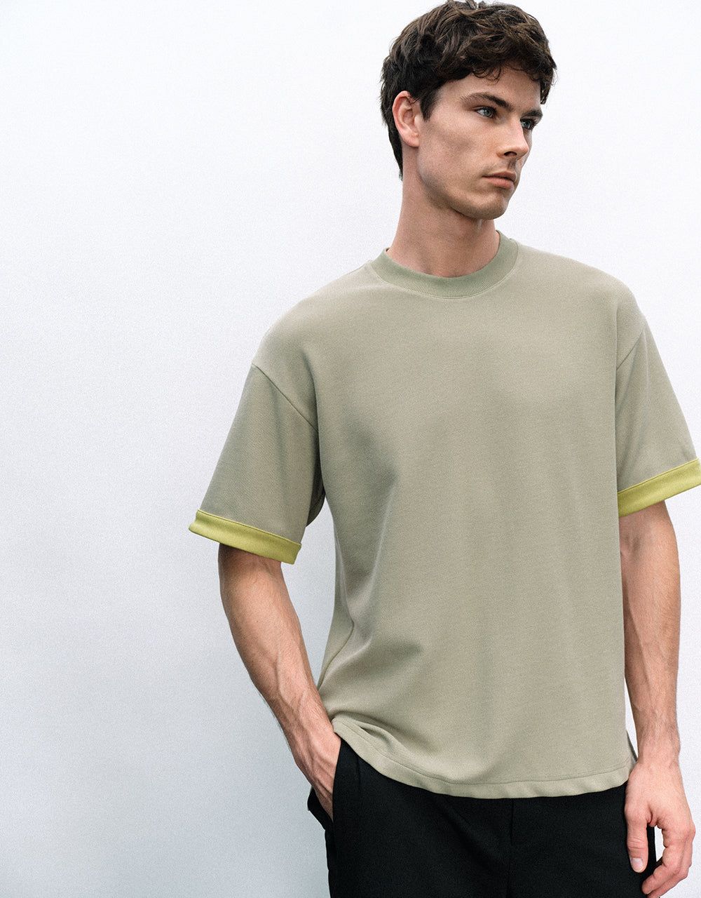 Crew Neck Knitted T-Shirt sold by Urban Revivo product image thumbnail 3