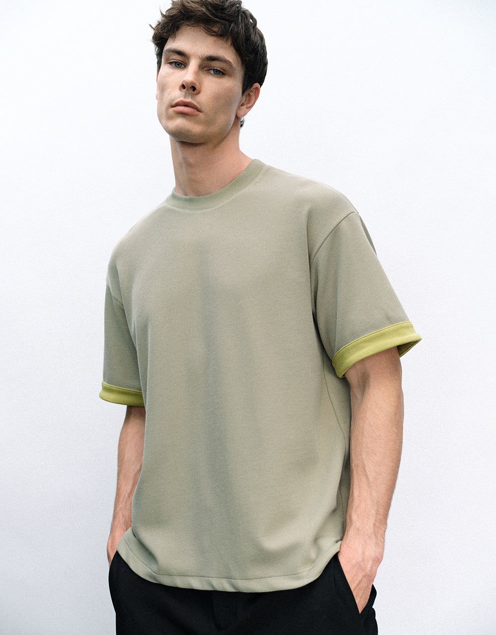 Crew Neck Knitted T-Shirt sold by Urban Revivo