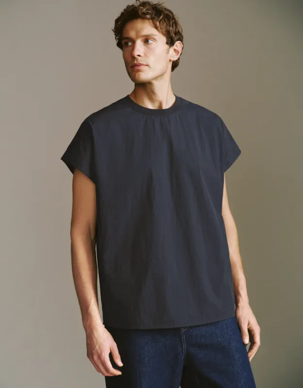 Sleeveless Crew Neck Overhead Shirt sold by Urban Revivo