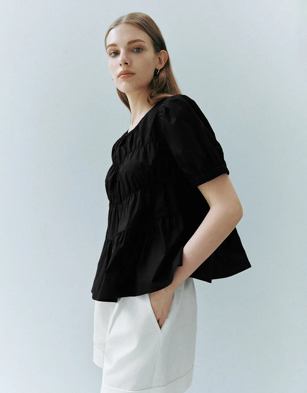 Crew Neck Loose Blouse sold by Urban Revivo product image thumbnail 3