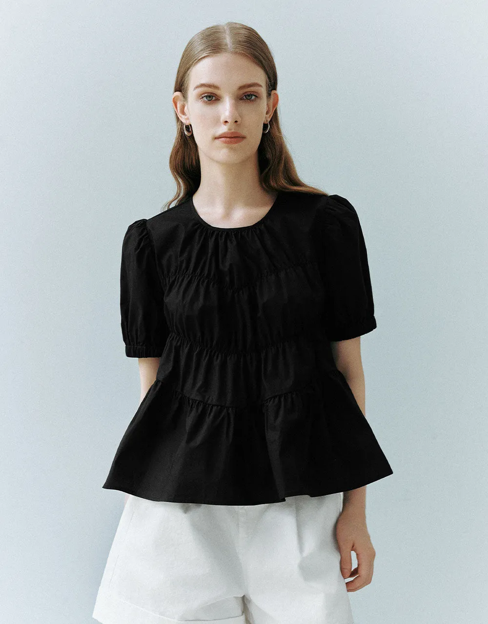 Crew Neck Loose Blouse sold by Urban Revivo