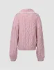 Sailor Collar Neck Loose Knitted Cardigan sold by Urban Revivo