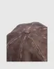 Distressed Vegan Leather Newsboy Cap sold by Urban Revivo