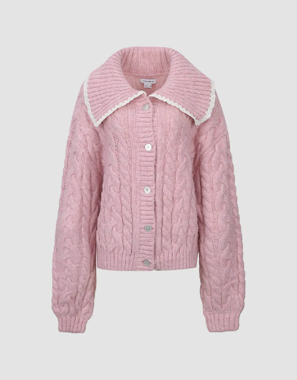 Sailor Collar Neck Loose Knitted Cardigan sold by Urban Revivo product image thumbnail 2