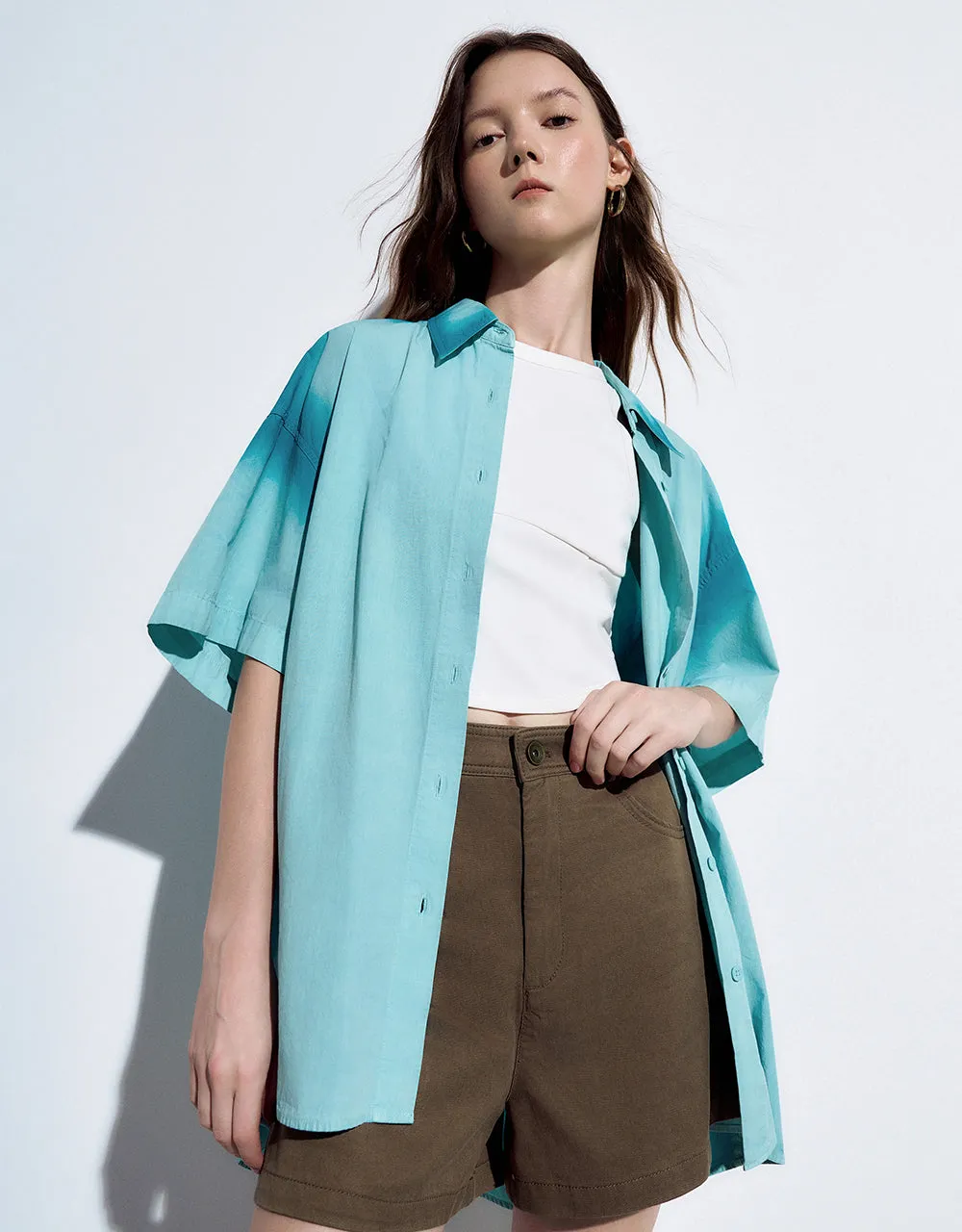 Gradient Button Up Shirt sold by Urban Revivo