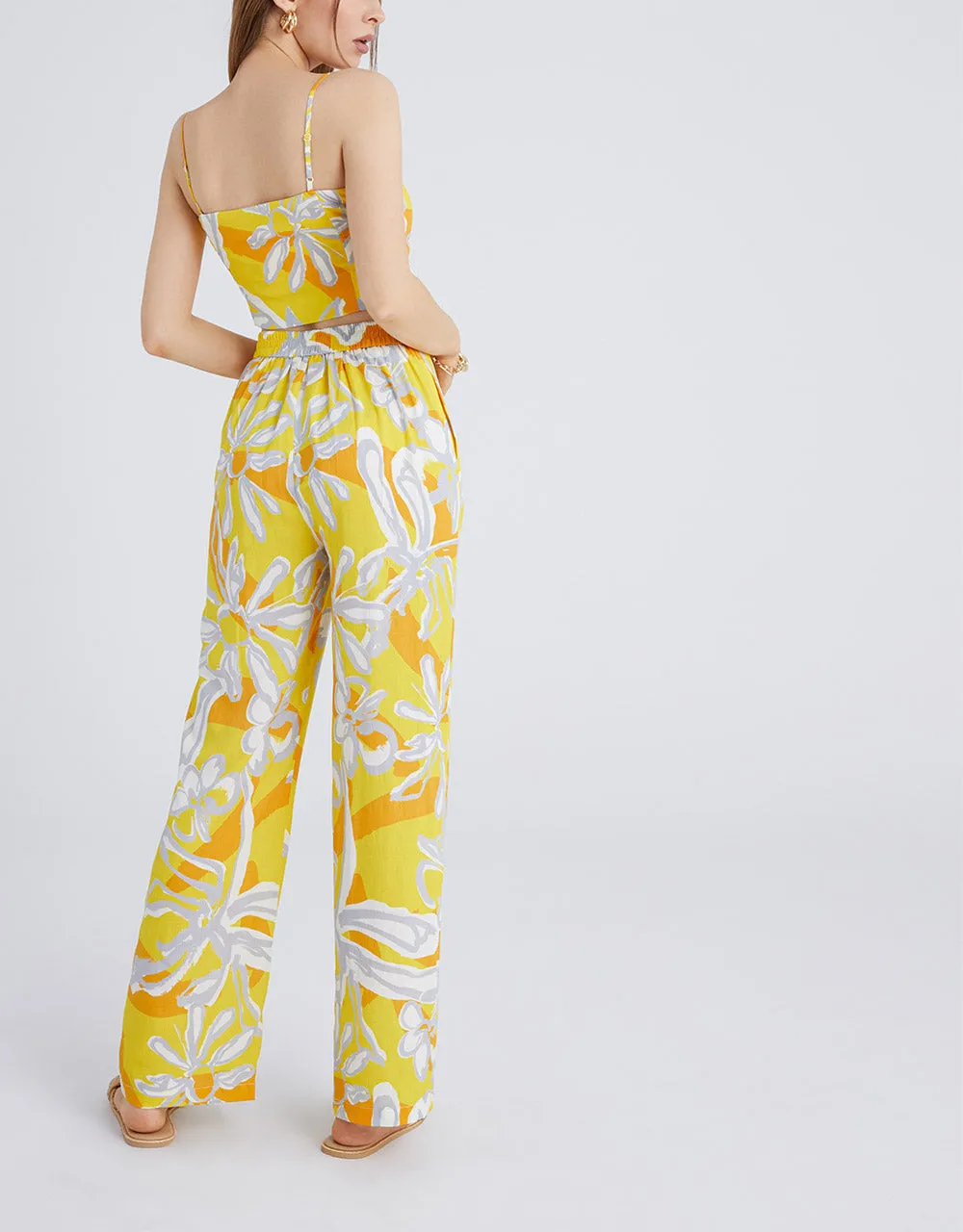 Floral Jacquard Wide Leg Pants sold by Urban Revivo product image thumbnail 5