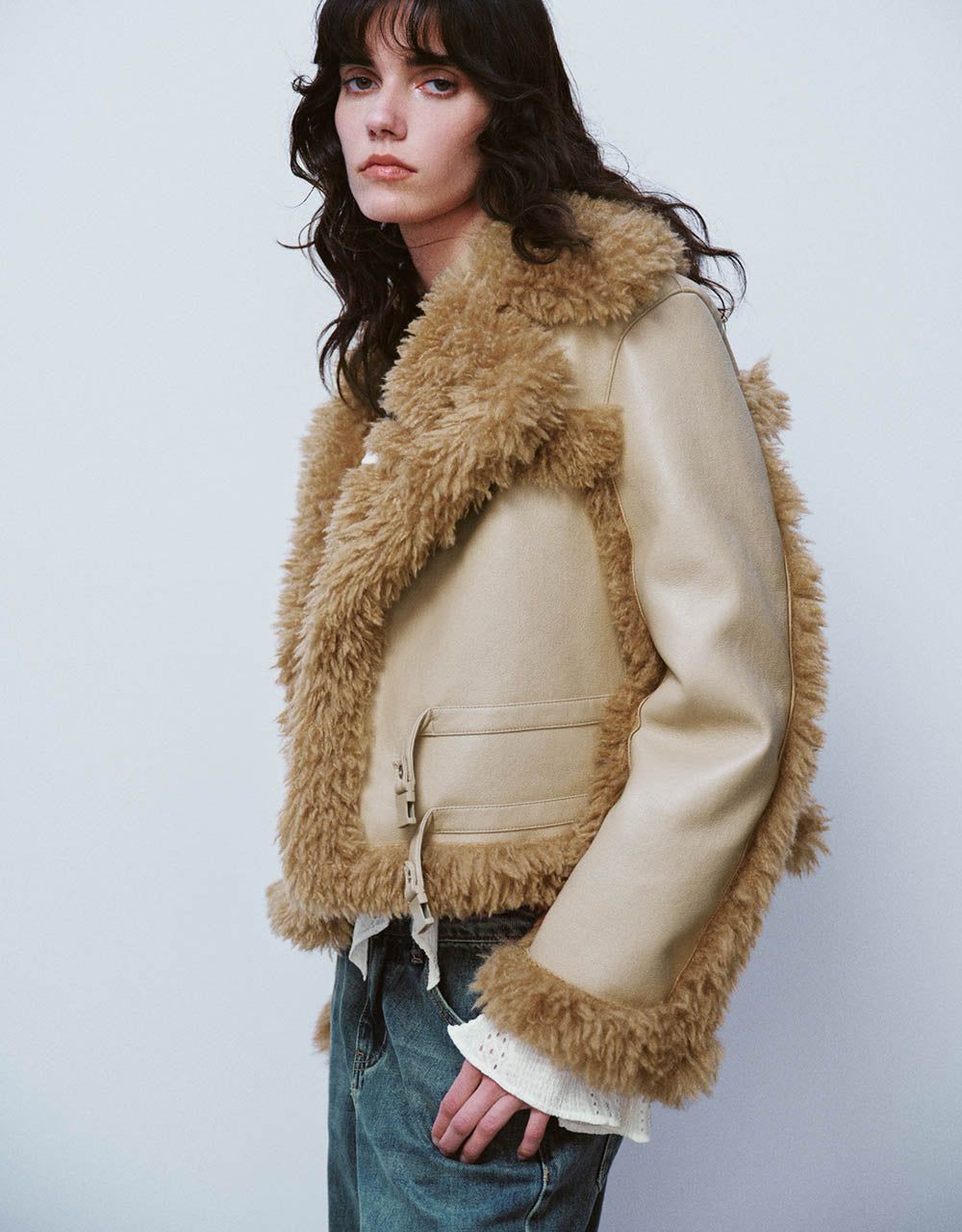 Furry Straight Jacket sold by Urban Revivo product image thumbnail 3