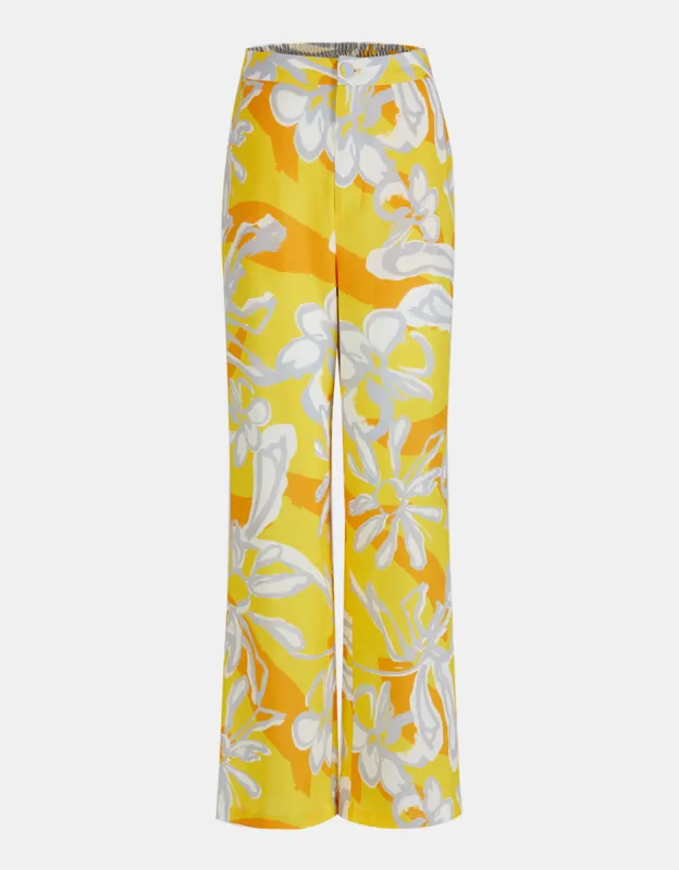 Floral Jacquard Wide Leg Pants sold by Urban Revivo