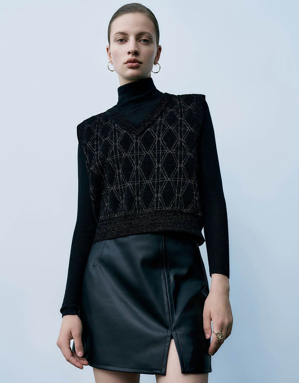 Sleeveless V-Neck Knitted Vest sold by Urban Revivo