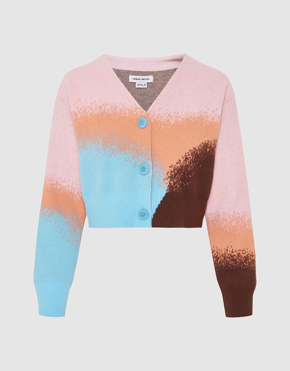 Printed V-Neck Knitted Cardigan sold by Urban Revivo product image thumbnail 2