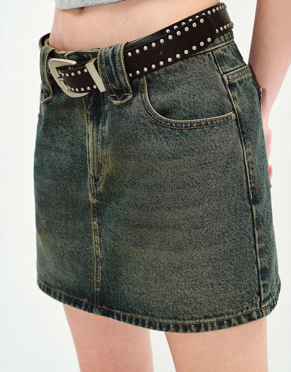 Mini Denim Skirt With Belt sold by Urban Revivo product image thumbnail 5