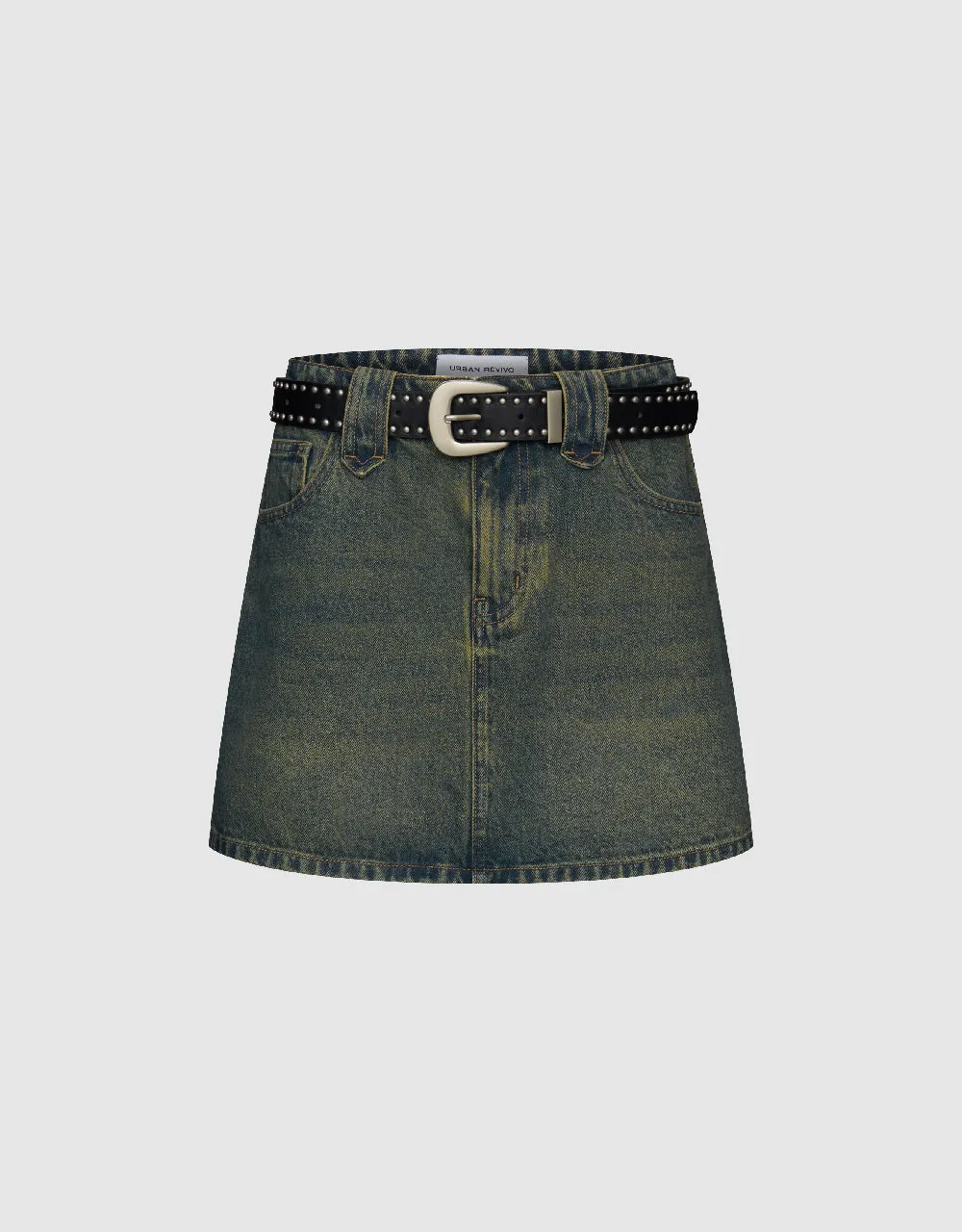 Mini Denim Skirt With Belt sold by Urban Revivo