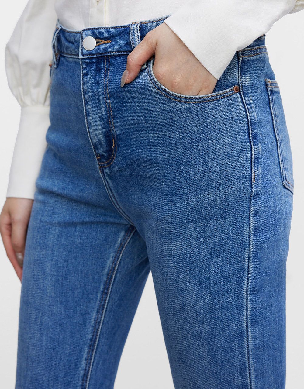 Raw Hem Flare Jeans sold by Urban Revivo product image thumbnail 5