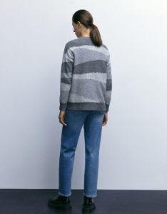 Striped V-Neck Knitted Cardigan sold by Urban Revivo