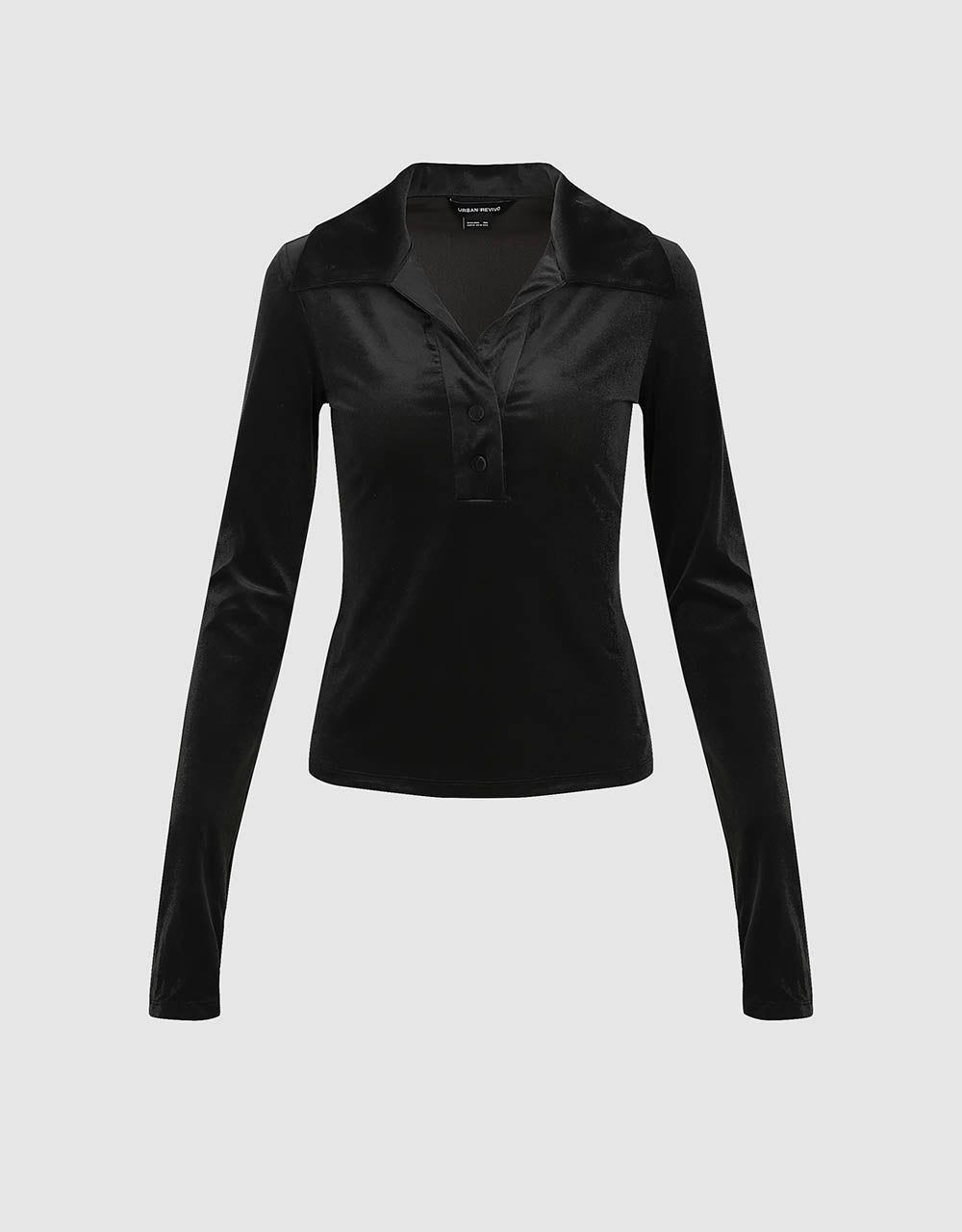 V-Neck Skinny Knitted T-Shirt sold by Urban Revivo product image thumbnail 5