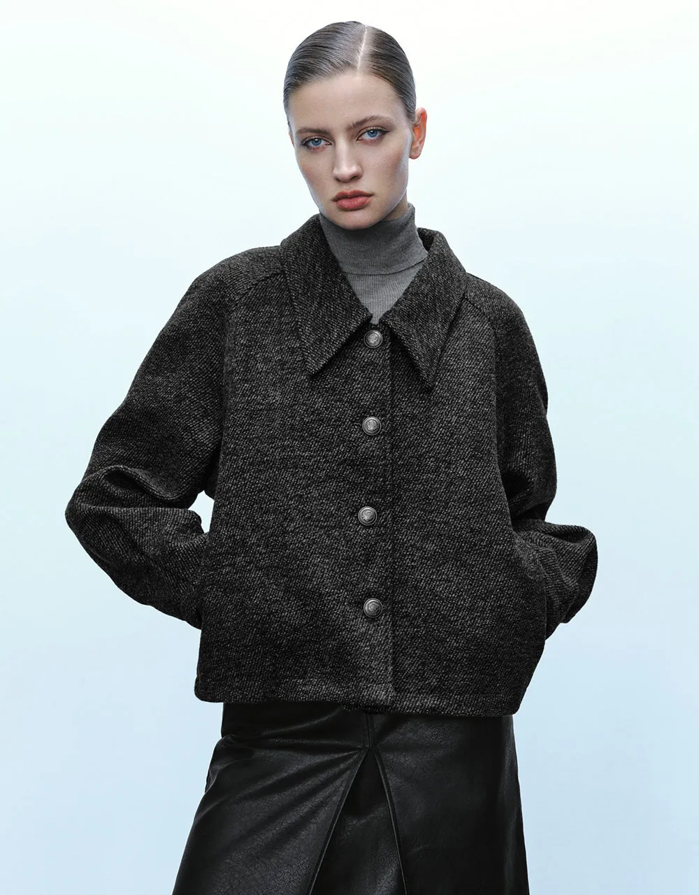 Button Up Straight Jacket sold by Urban Revivo