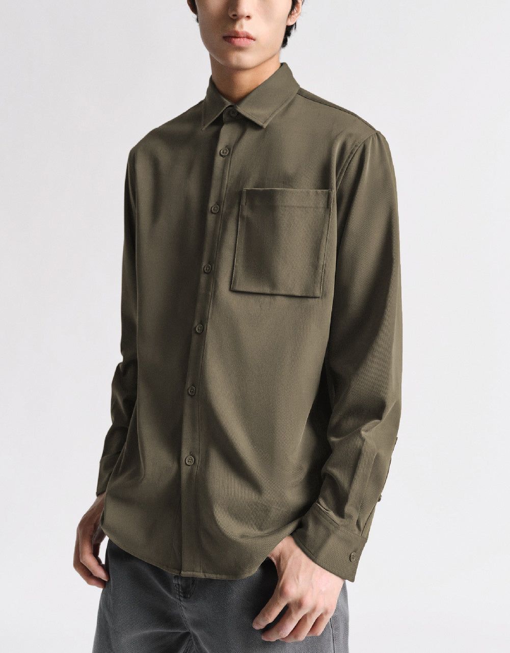 Button Up Loose Shirt sold by Urban Revivo product image thumbnail 3