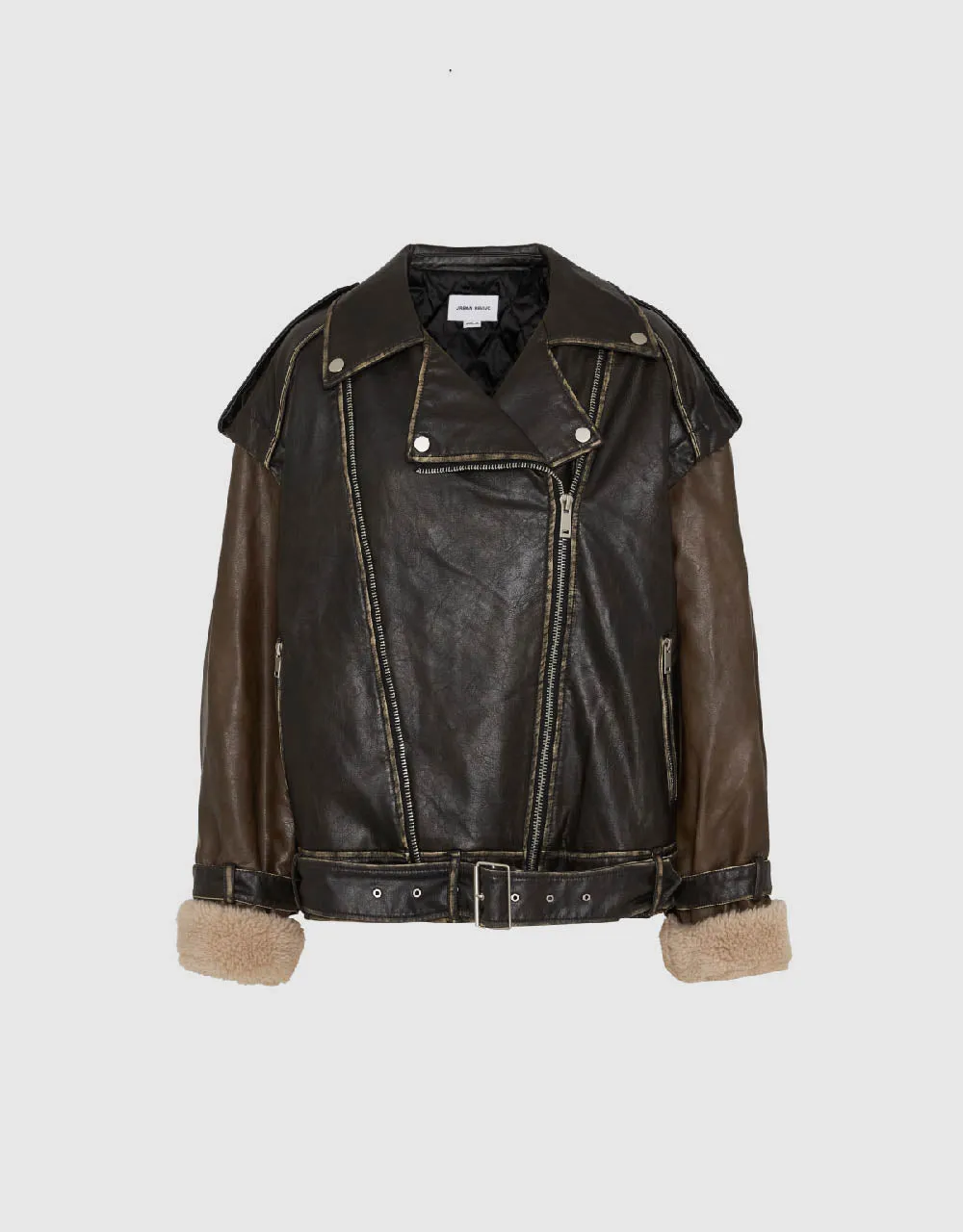 Vegan Leather Padded Coat sold by Urban Revivo product image thumbnail 2