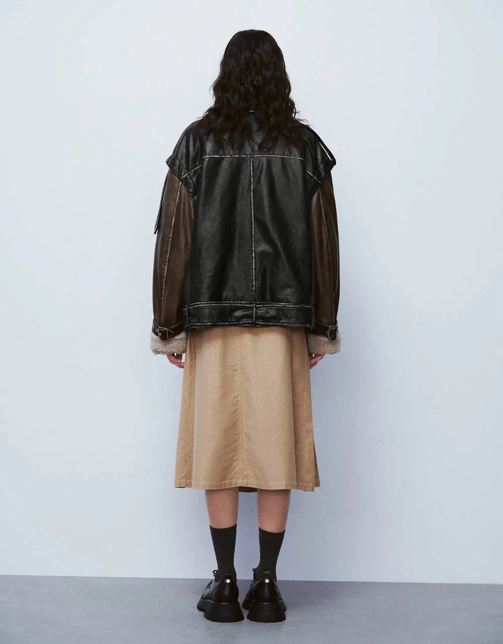 Vegan Leather Padded Coat sold by Urban Revivo product image thumbnail 4