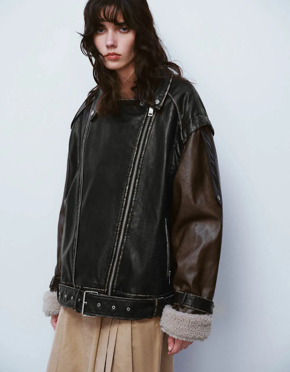 Vegan Leather Padded Coat sold by Urban Revivo product image thumbnail 3