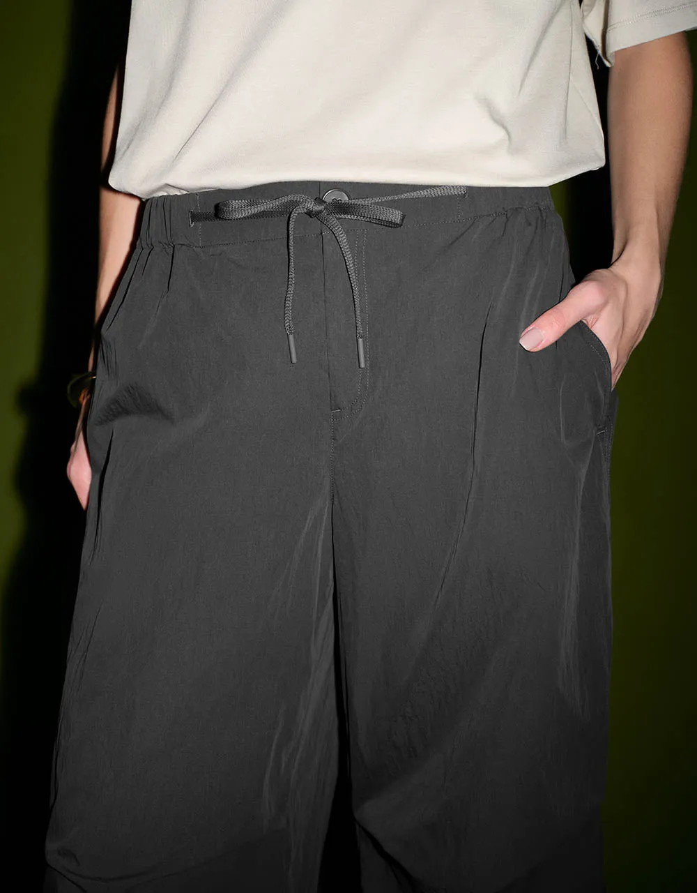 Elastic Waist Knitted Wide-Leg Pants sold by Urban Revivo product image thumbnail 5