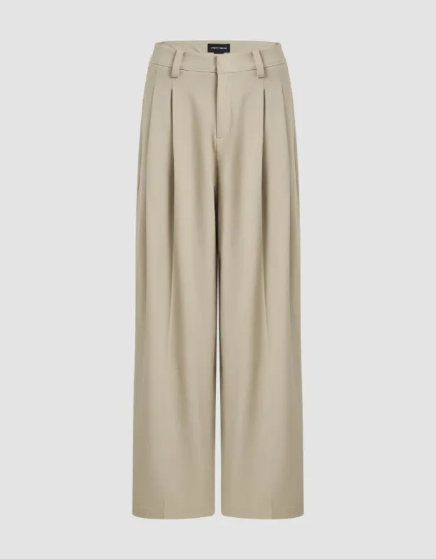 Tailored Long Wide-Leg Pants sold by Urban Revivo